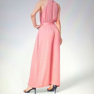 XSMALL.   HALARA FLOWY HALTER NECK JUMPSUIT